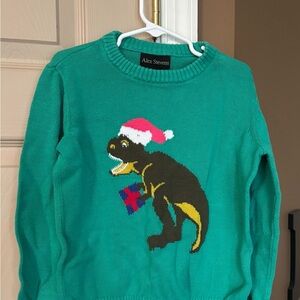 Alex Steven Green Holiday Dino Sweater Size 6